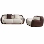 Комплект Sofa Elegance – диван за 2 места + фотьойл, висококачествена пяна, компресиран, без необходимост от монтаж - Image 3