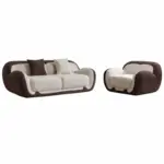 Комплект Sofa Elegance – диван за 2 места + фотьойл, висококачествена пяна, компресиран, без необходимост от монтаж