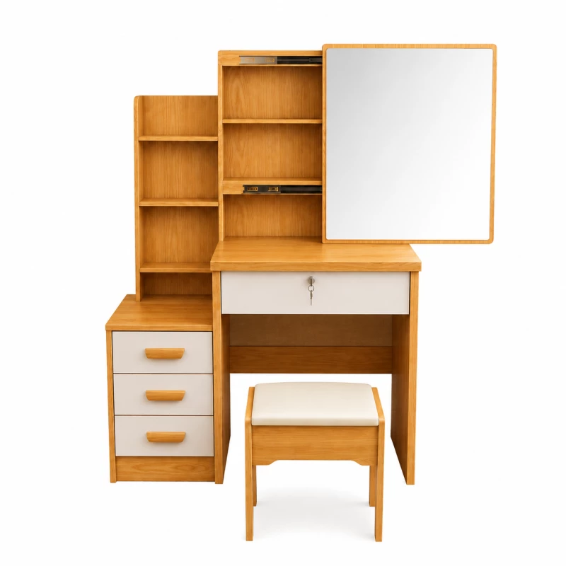 set-crystal-masuta-de-machiaj-cu-oglinda-clasica-oak-579__w800_h800_c КОМПЛЕКТ CRYSTAL – Тоалетка с класическо огледало – ДЪБ - Image 1