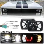 КОМПЛЕКТ ФАРОВЕ P.TIP 29-OFF ROAD: 7"/90W / 5X7 (инча)/12V-24V/5000LM/ IP 67 Водоустойчиви - Image 4