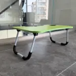 Сгъваема масичка за лаптоп, 60x40x28см, зелена – Модерен дизайн, изработен от MDF и метал - Image 4