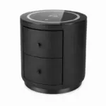 Умно нощно шкафче с безжично зареждане 15W, LED осветление с 3 цвята и 2 чекмеджета за съхранение