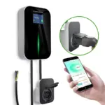 Зарядна станция 22 kW, трифазна, с контакт Type 2, приложение и LCD дисплей
