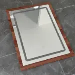 LED огледало за тоалетна масичка CRYSTAL - Walnut (орех) - Image 3