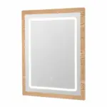 LED огледало за тоалетна масичка CRYSTAL - Oak (дъб)