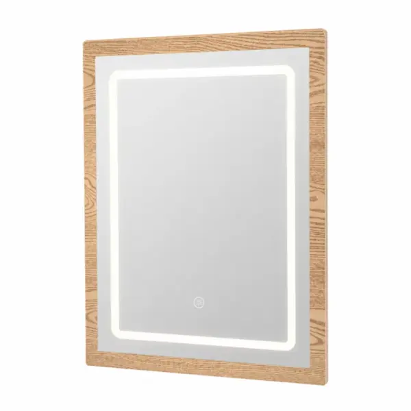 LED огледало за тоалетна масичка CRYSTAL - Oak (дъб)
