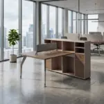 Оперативно бюро Noblesse F1520D с фиксирани чекмеджета и 2 места - H1100мм x L1550мм x l2000мм - Image 2