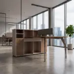 Оперативно бюро Noblesse F1520D с фиксирани чекмеджета и 2 места - H1100мм x L1550мм x l2000мм - Image 4
