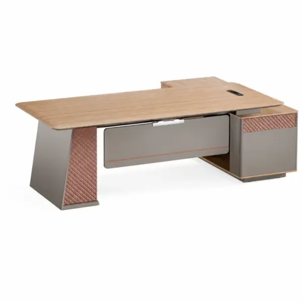 Мениджърско бюро Monarch B2218A с фиксиран страничен шкаф – В750 x Д2200 x Ш1800 мм